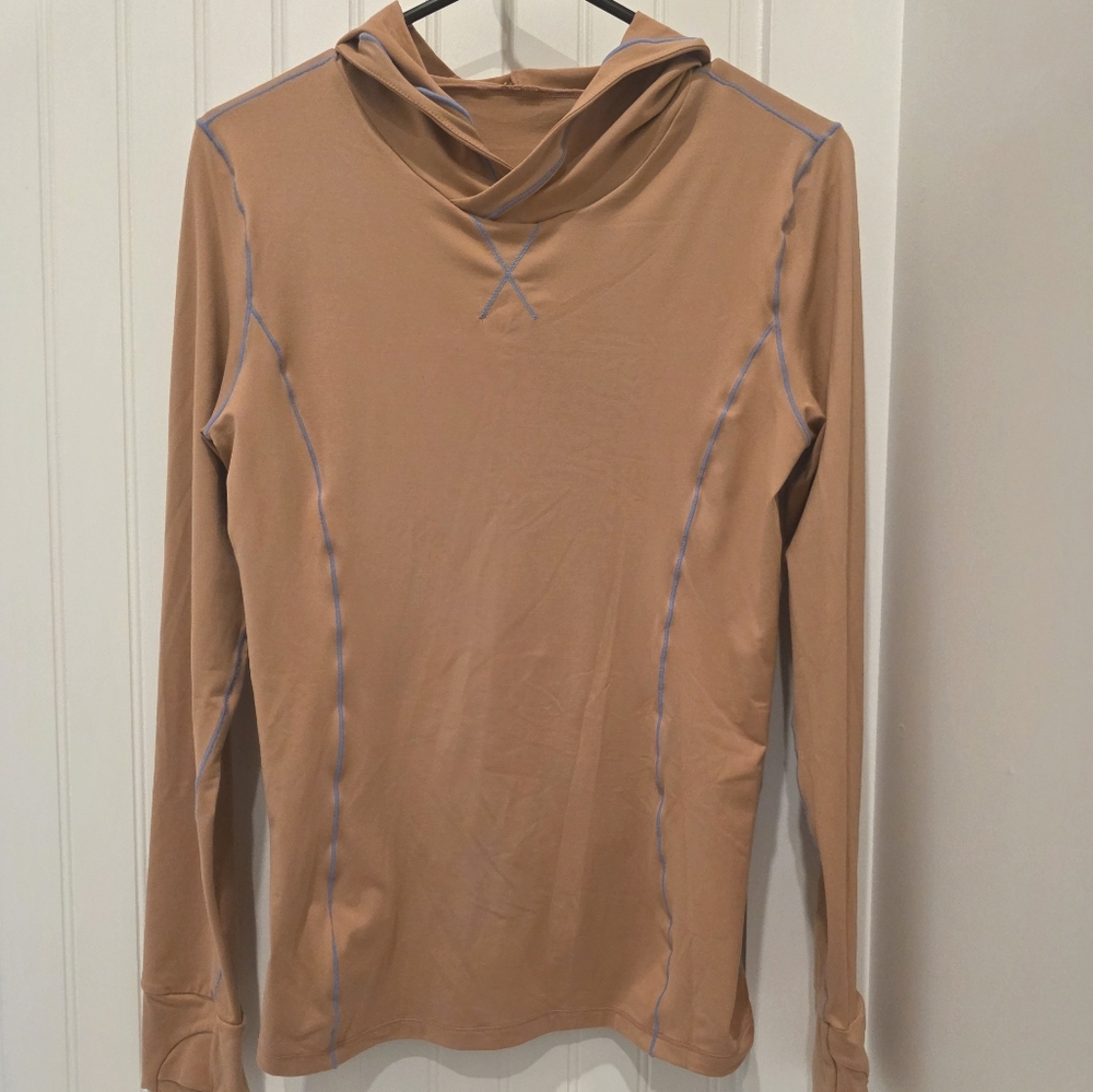 Fabletics Tan Long Sleeve Hoodie